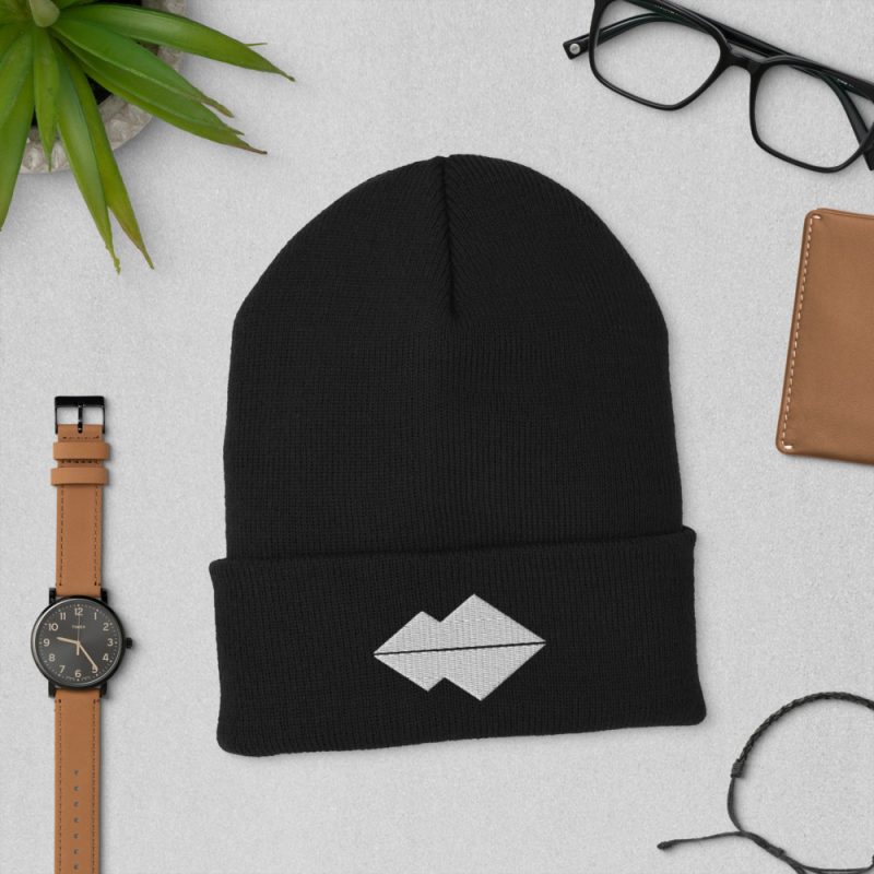 White Logo La Isla Cuffed Beanie - Image 3